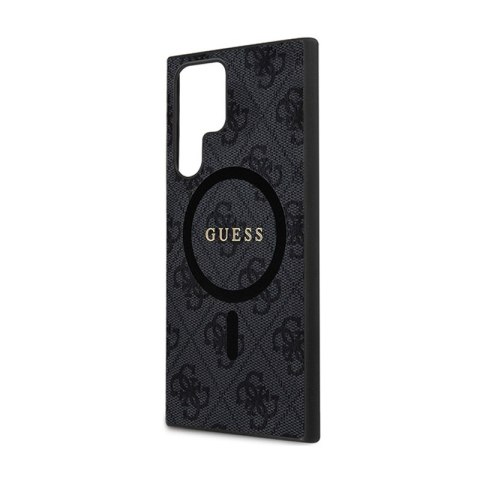 Guess 4G Collection Leather Metal Logo MagSafe - Etui Samsung Galaxy S24 Ultra (czarny) Guess 4G Collection Leather Metal Logo MagSafe - Etui Samsung Galaxy S24 Ultra (czarny)