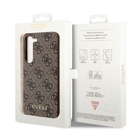 Guess 4G Metal Gold Logo - Etui Samsung Galaxy S24+ (brązowy) Guess 4G Metal Gold Logo - Etui Samsung Galaxy S24+ (brązowy)
