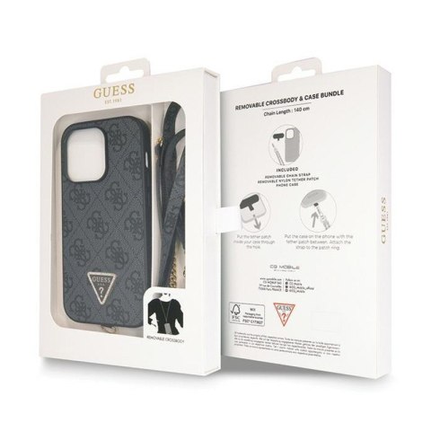 Guess Crossbody 4G Metal Logo - Etui iPhone 14 Pro (czarny) Guess Crossbody 4G Metal Logo - Etui iPhone 14 Pro (czarny)