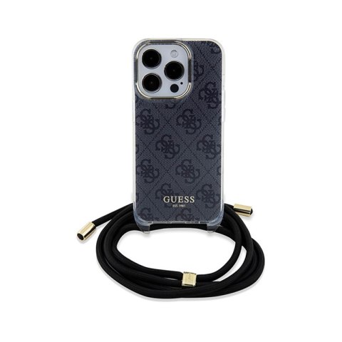 Guess Crossbody Cord 4G Print - Etui iPhone 15 Pro Max (czarny) Guess Crossbody Cord 4G Print - Etui iPhone 15 Pro Max (czarny)