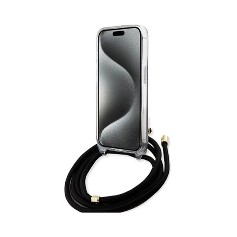 Guess Crossbody Cord 4G Print - Etui iPhone 15 Pro Max (czarny) Guess Crossbody Cord 4G Print - Etui iPhone 15 Pro Max (czarny)