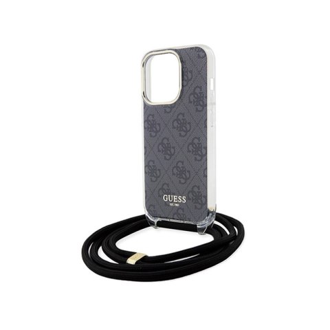 Guess Crossbody Cord 4G Print - Etui iPhone 15 Pro Max (czarny) Guess Crossbody Cord 4G Print - Etui iPhone 15 Pro Max (czarny)