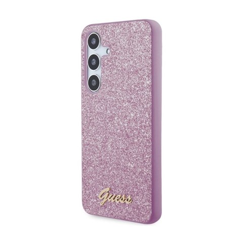 Guess Glitter Flakes Metal Logo Case - Etui Samsung Galaxy S24 (fioletowy) Guess Glitter Flakes Metal Logo Case - Etui Samsung Galaxy S24 (fioletowy)