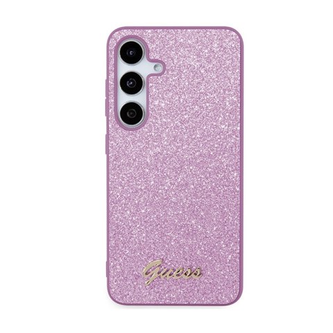 Guess Glitter Flakes Metal Logo Case - Etui Samsung Galaxy S24 (fioletowy) Guess Glitter Flakes Metal Logo Case - Etui Samsung Galaxy S24 (fioletowy)