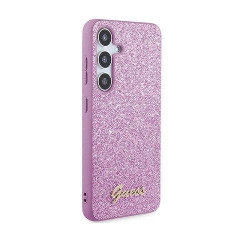 Guess Glitter Flakes Metal Logo Case - Etui Samsung Galaxy S24 (fioletowy) Guess Glitter Flakes Metal Logo Case - Etui Samsung Galaxy S24 (fioletowy)