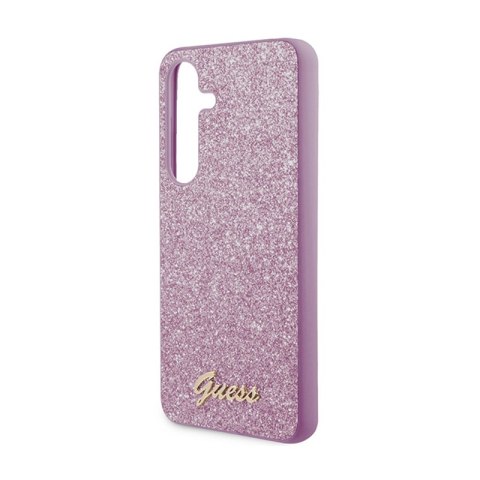 Guess Glitter Flakes Metal Logo Case - Etui Samsung Galaxy S24 (fioletowy) Guess Glitter Flakes Metal Logo Case - Etui Samsung Galaxy S24 (fioletowy)