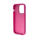 Guess Glitter Script Big 4G - Etui iPhone 15 Pro (fioletowy)