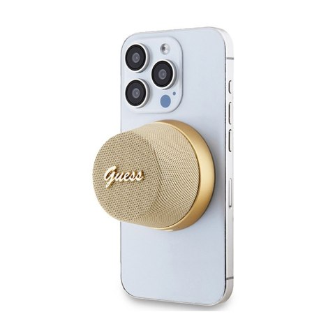 Guess Magnetic Script Metal Logo - Głośnik Bluetooth V5.3 (złoty) Guess Magnetic Script Metal Logo - Głośnik Bluetooth V5.3 (złoty)