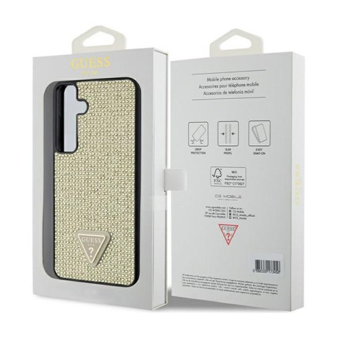 Guess Rhinestone Triangle - Etui Samsung Galaxy S24+ (złoty) Guess Rhinestone Triangle - Etui Samsung Galaxy S24+ (złoty)