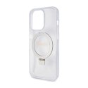 Guess Ring Stand Script Glitter MagSafe - Etui iPhone 15 Pro Max (przezroczysty)