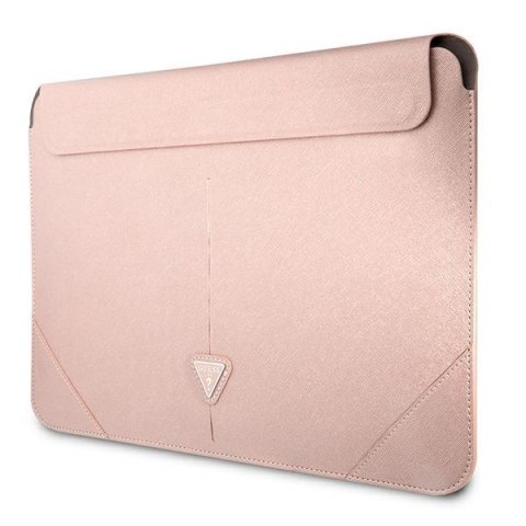 Guess Saffiano Triangle Logo Sleeve - Etui na notebooka 16" (różowy) Guess Saffiano Triangle Logo Sleeve - Etui na notebooka 16" (różowy)