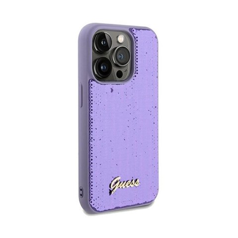 Guess Sequin Script Metal - Etui iPhone 14 Pro (fioletowy) Guess Sequin Script Metal - Etui iPhone 14 Pro (fioletowy)