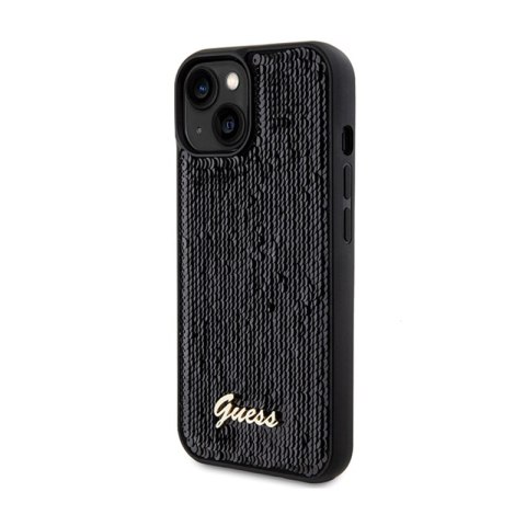 Guess Sequin Script Metal - Etui iPhone 14 (czarny) Guess Sequin Script Metal - Etui iPhone 14 (czarny)