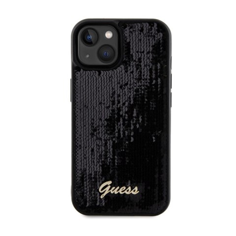 Guess Sequin Script Metal - Etui iPhone 14 (czarny) Guess Sequin Script Metal - Etui iPhone 14 (czarny)