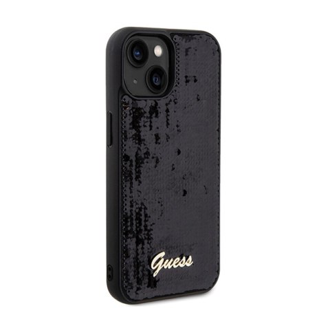 Guess Sequin Script Metal - Etui iPhone 14 (czarny) Guess Sequin Script Metal - Etui iPhone 14 (czarny)