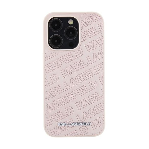 Karl Lagerfeld Quilted K Pattern - Etui iPhone 15 Pro (różowy) Karl Lagerfeld Quilted K Pattern - Etui iPhone 15 Pro (różowy)