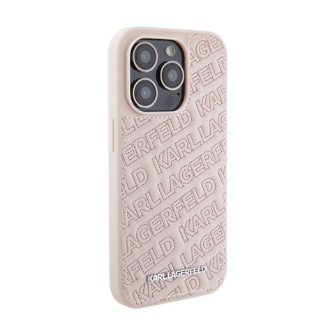Karl Lagerfeld Quilted K Pattern - Etui iPhone 15 Pro (różowy) Karl Lagerfeld Quilted K Pattern - Etui iPhone 15 Pro (różowy)