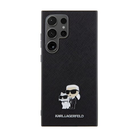 Karl Lagerfeld Saffiano Karl & Choupette Metal Pin - Etui Samsung Galaxy S24 Ultra (czarny) Karl Lagerfeld Saffiano Karl & Choupette Metal Pin - Etui Samsung Galaxy S24 Ultra (czarny)
