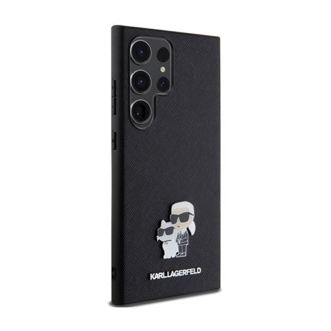Karl Lagerfeld Saffiano Karl & Choupette Metal Pin - Etui Samsung Galaxy S24 Ultra (czarny) Karl Lagerfeld Saffiano Karl & Choupette Metal Pin - Etui Samsung Galaxy S24 Ultra (czarny)