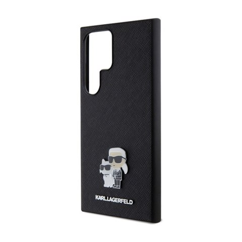Karl Lagerfeld Saffiano Karl & Choupette Metal Pin - Etui Samsung Galaxy S24 Ultra (czarny) Karl Lagerfeld Saffiano Karl & Choupette Metal Pin - Etui Samsung Galaxy S24 Ultra (czarny)