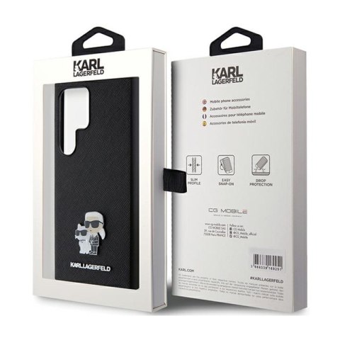 Karl Lagerfeld Saffiano Karl & Choupette Metal Pin - Etui Samsung Galaxy S24 Ultra (czarny) Karl Lagerfeld Saffiano Karl & Choupette Metal Pin - Etui Samsung Galaxy S24 Ultra (czarny)