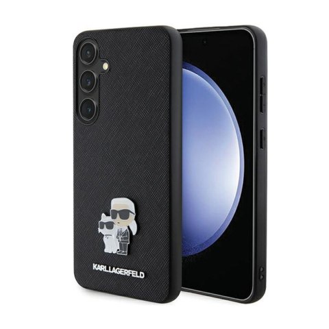 Karl Lagerfeld Saffiano Karl & Choupette Metal Pin - Etui Samsung Galaxy S24 (czarny) Karl Lagerfeld Saffiano Karl & Choupette Metal Pin - Etui Samsung Galaxy S24 (czarny)