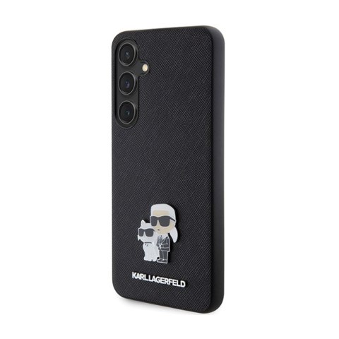 Karl Lagerfeld Saffiano Karl & Choupette Metal Pin - Etui Samsung Galaxy S24 (czarny) Karl Lagerfeld Saffiano Karl & Choupette Metal Pin - Etui Samsung Galaxy S24 (czarny)