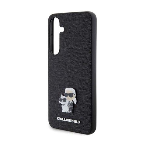 Karl Lagerfeld Saffiano Karl & Choupette Metal Pin - Etui Samsung Galaxy S24 (czarny) Karl Lagerfeld Saffiano Karl & Choupette Metal Pin - Etui Samsung Galaxy S24 (czarny)