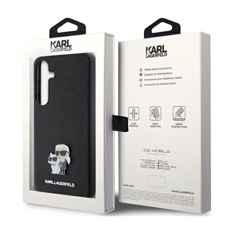 Karl Lagerfeld Saffiano Karl & Choupette Metal Pin - Etui Samsung Galaxy S24 (czarny) Karl Lagerfeld Saffiano Karl & Choupette Metal Pin - Etui Samsung Galaxy S24 (czarny)