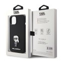 Karl Lagerfeld Silicone Ikonik Metal Pin - Etui iPhone 15 Plus (czarny)