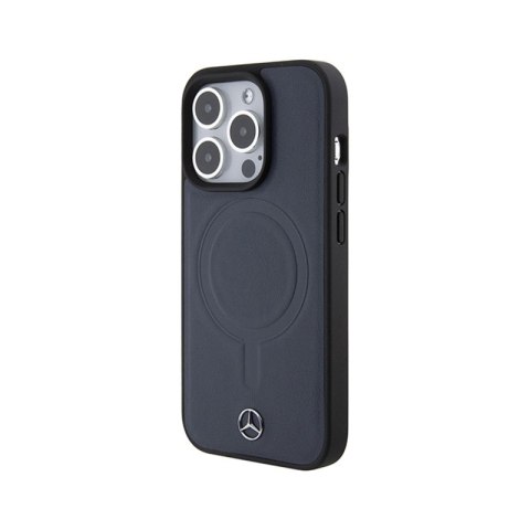 Mercedes Smooth Leather MagSafe - Etui iPhone 15 Pro Max (granatowy) Mercedes Smooth Leather MagSafe - Etui iPhone 15 Pro Max (granatowy)