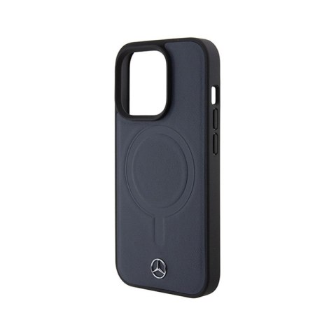 Mercedes Smooth Leather MagSafe - Etui iPhone 15 Pro Max (granatowy) Mercedes Smooth Leather MagSafe - Etui iPhone 15 Pro Max (granatowy)