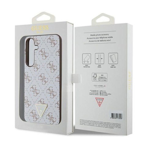 Guess 4G Triangle Metal Logo - Etui Samsung Galaxy S24+ (biały) Guess 4G Triangle Metal Logo - Etui Samsung Galaxy S24+ (biały)