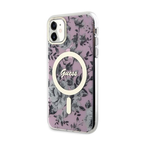 Guess Flower MagSafe - Etui iPhone 11 (Różowy) Guess Flower MagSafe - Etui iPhone 11 (Różowy)