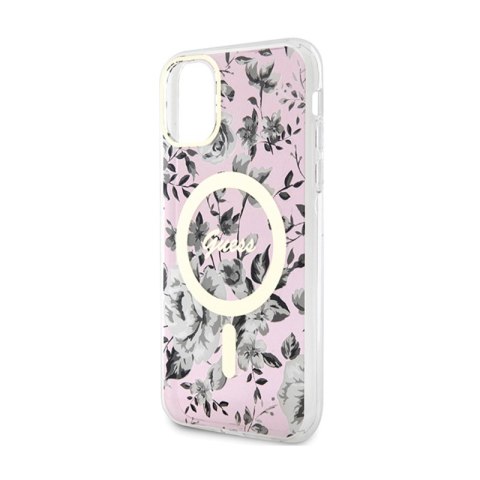 Guess Flower MagSafe - Etui iPhone 11 (Różowy) Guess Flower MagSafe - Etui iPhone 11 (Różowy)
