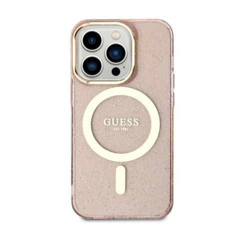 Guess Glitter Gold MagSafe - Etui iPhone 11 (Różowy) Guess Glitter Gold MagSafe - Etui iPhone 11 (Różowy)