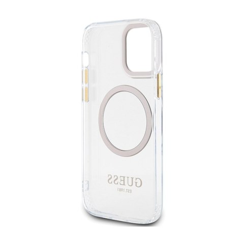 Guess Metal Outline MagSafe - Etui iPhone 12 / iPhone 12 Pro (przezroczysty / złoty) Guess Metal Outline MagSafe - Etui iPhone 12 / iPhone 12 Pro (przezroczysty / złoty)