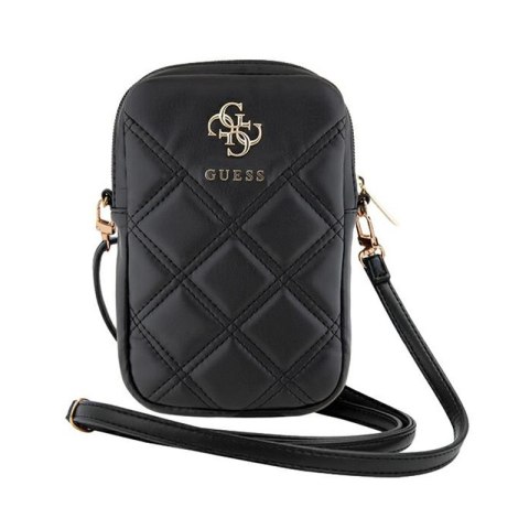 Guess Zip Quilted 4G - Torebka na telefon (czarny) Guess Zip Quilted 4G - Torebka na telefon (czarny)