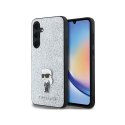 Karl Lagerfeld Fixed Glitter Ikonik Logo Metal Pin - Etui Samsung Galaxy A55 5G (srebrny)