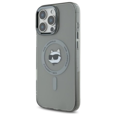 Karl Lagerfeld IML Metal Choupette Head MagSafe - Etui iPhone 16 Pro Max (czarny) Karl Lagerfeld IML Metal Choupette Head MagSafe - Etui iPhone 16 Pro Max (czarny)