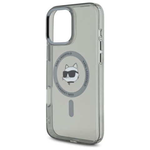 Karl Lagerfeld IML Metal Choupette Head MagSafe - Etui iPhone 16 Pro Max (czarny) Karl Lagerfeld IML Metal Choupette Head MagSafe - Etui iPhone 16 Pro Max (czarny)