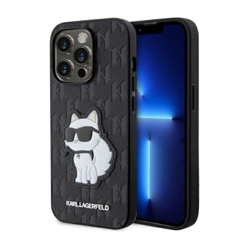 Karl Lagerfeld Saffiano Monogram NFT Choupette - Etui iPhone 14 Pro (Czarny) Karl Lagerfeld Saffiano Monogram NFT Choupette - Etui iPhone 14 Pro (Czarny)