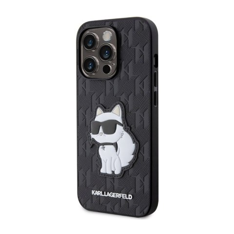 Karl Lagerfeld Saffiano Monogram NFT Choupette - Etui iPhone 14 Pro (Czarny) Karl Lagerfeld Saffiano Monogram NFT Choupette - Etui iPhone 14 Pro (Czarny)