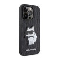 Karl Lagerfeld Saffiano Monogram NFT Choupette - Etui iPhone 14 Pro (Czarny)