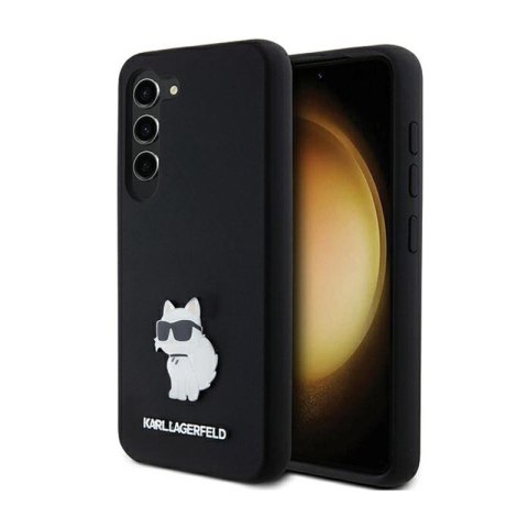 Karl Lagerfeld Silicone Choupette Metal Pin - Etui Samsung Galaxy S24 (czarny) Karl Lagerfeld Silicone Choupette Metal Pin - Etui Samsung Galaxy S24 (czarny)