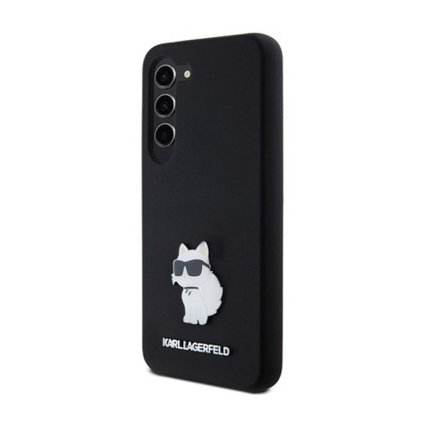 Karl Lagerfeld Silicone Choupette Metal Pin - Etui Samsung Galaxy S24 (czarny) Karl Lagerfeld Silicone Choupette Metal Pin - Etui Samsung Galaxy S24 (czarny)