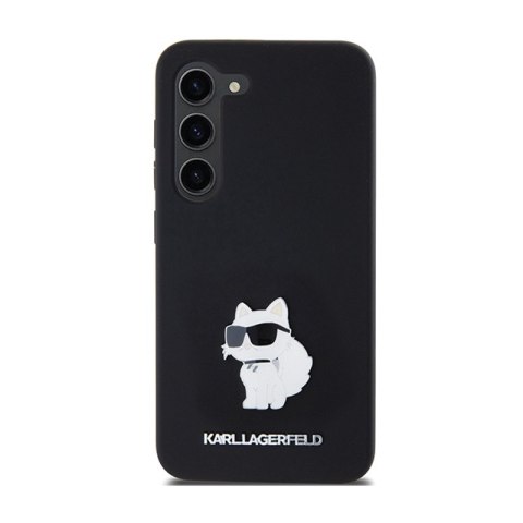 Karl Lagerfeld Silicone Choupette Metal Pin - Etui Samsung Galaxy S24 (czarny) Karl Lagerfeld Silicone Choupette Metal Pin - Etui Samsung Galaxy S24 (czarny)