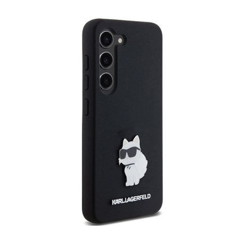 Karl Lagerfeld Silicone Choupette Metal Pin - Etui Samsung Galaxy S24 (czarny) Karl Lagerfeld Silicone Choupette Metal Pin - Etui Samsung Galaxy S24 (czarny)