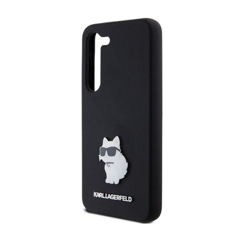Karl Lagerfeld Silicone Choupette Metal Pin - Etui Samsung Galaxy S24 (czarny) Karl Lagerfeld Silicone Choupette Metal Pin - Etui Samsung Galaxy S24 (czarny)
