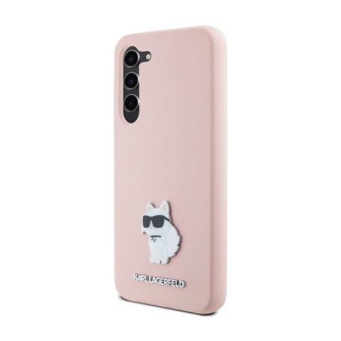Karl Lagerfeld Silicone Choupette Metal Pin - Etui Samsung Galaxy S24+ (różowy) Karl Lagerfeld Silicone Choupette Metal Pin - Etui Samsung Galaxy S24+ (różowy)